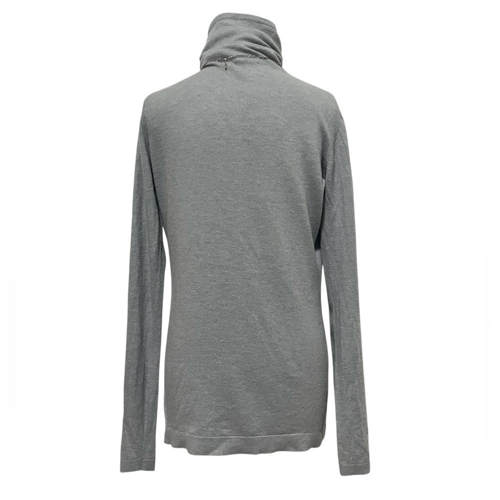 Kinross 100% Cashmere Gray Long Sleeve Slouch Turtle Neck Sweater Size M - Picture 5 of 9